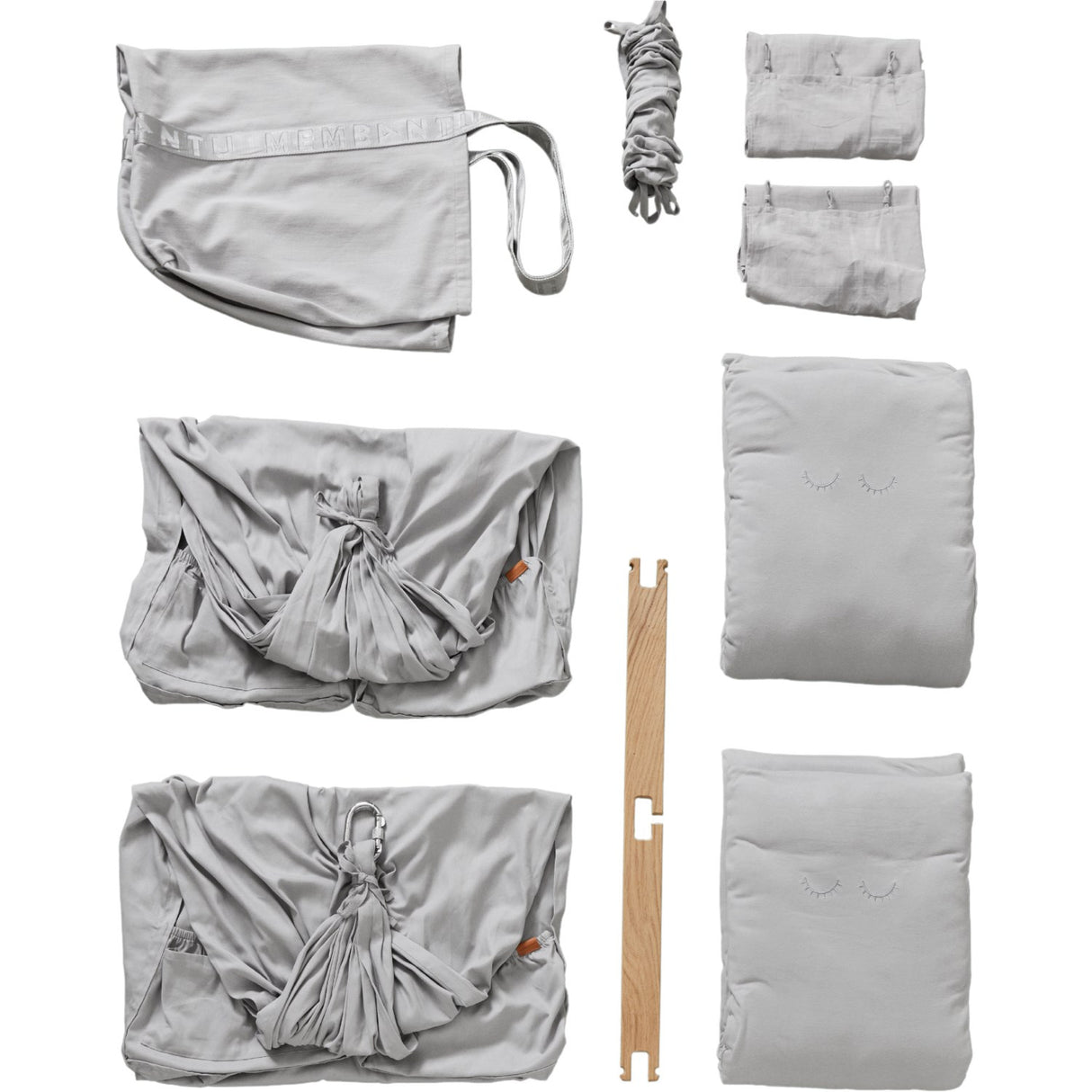 MEMBANTU Grey Organic Twin Hammock Premium