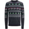 Jack & Jones Junior Sky Captain W. Holly Green Jjxmas Andrew Strikk Crew Neck Jnr