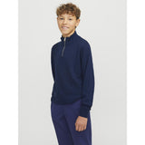 Jack & Jones Junior Navy Blazer Jjeemil Strikk Half Zip Noos Jnr