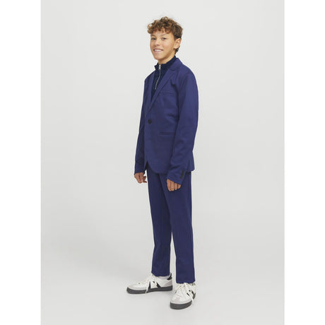 Jack & Jones Junior Navy Blazer Jjeemil Strikk Half Zip Noos Jnr