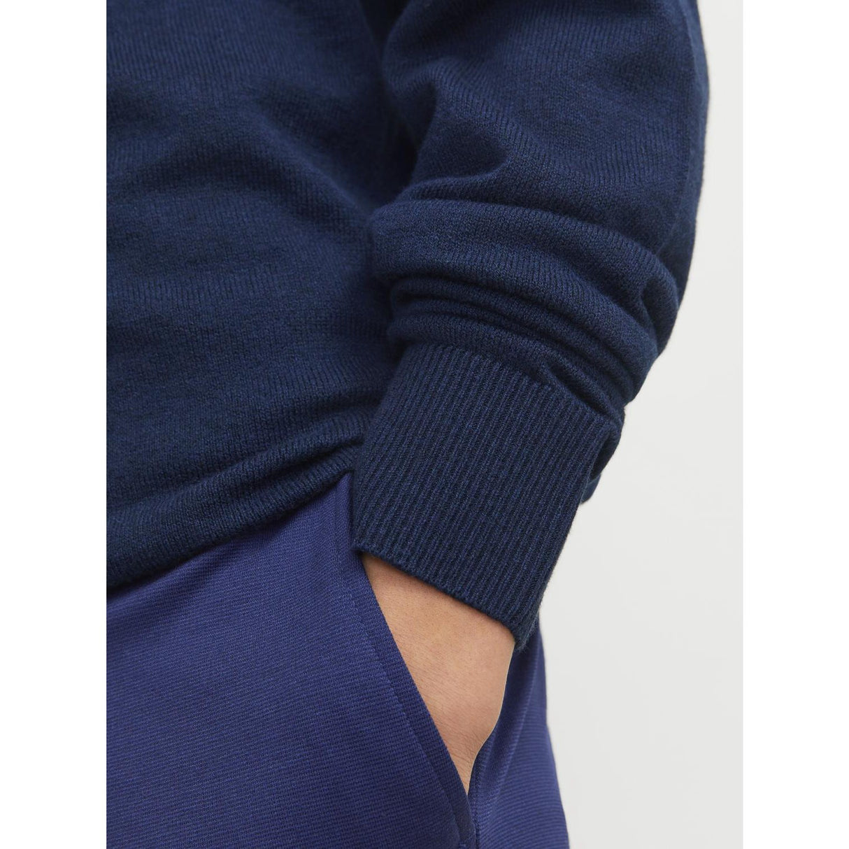 Jack & Jones Junior Navy Blazer Jjeemil Strikk Half Zip Noos Jnr