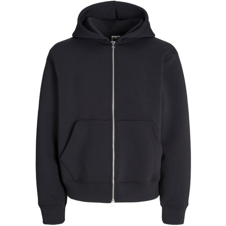 Jack & Jones Junior Black Jcocover Scuba Sweat Zip Hette Jnr