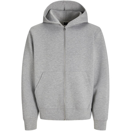 Jack & Jones Junior White Melange Jcocover Scuba Sweat Zip Hette Jnr