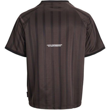 Jack & Jones Junior Seal Brown Jcocover Retro Football Tee Ss Jnr