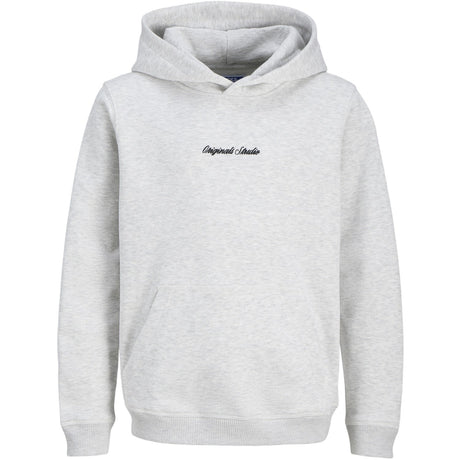 Jack & Jones Junior White Melange Jornorrebro Emb Sweat Hette Noos Jnr