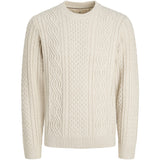 Jack & Jones Junior Silver Lining Melange Jprblusean Strikk Cable Crew Neck Jnr