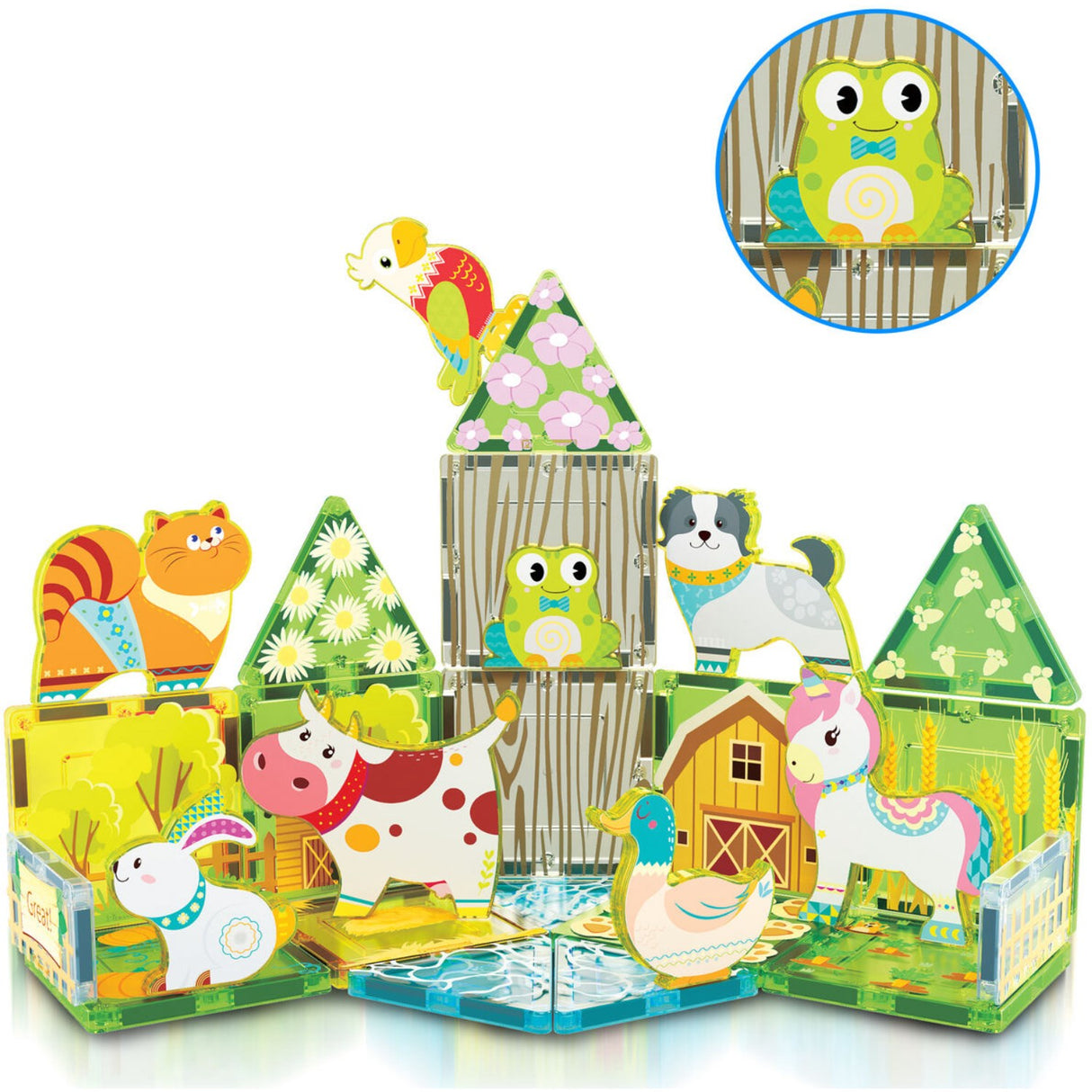 Picasso Tiles Picasso Tiles 26 Stk Magnetiske Byggesæt Farm