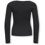 kids ONLY Black Cloud Dancer Bow Kogsofia L/S Bue Topp Jrs