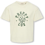 kids ONLY Cloud Dancer Preppy/Pineneedle Koggitta S/S Boxy Printed Topp Jrs