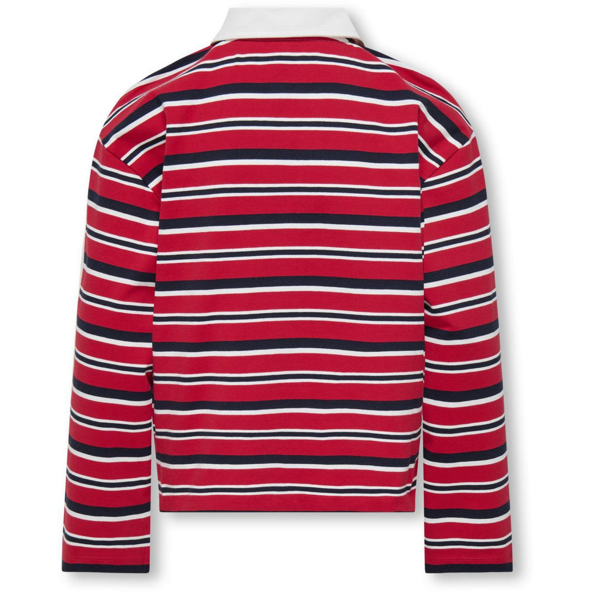 kids ONLY Salsa Night Sky/Cloud Dancer Kogruby Life L/S Boxy Polo Skjorte Jrs