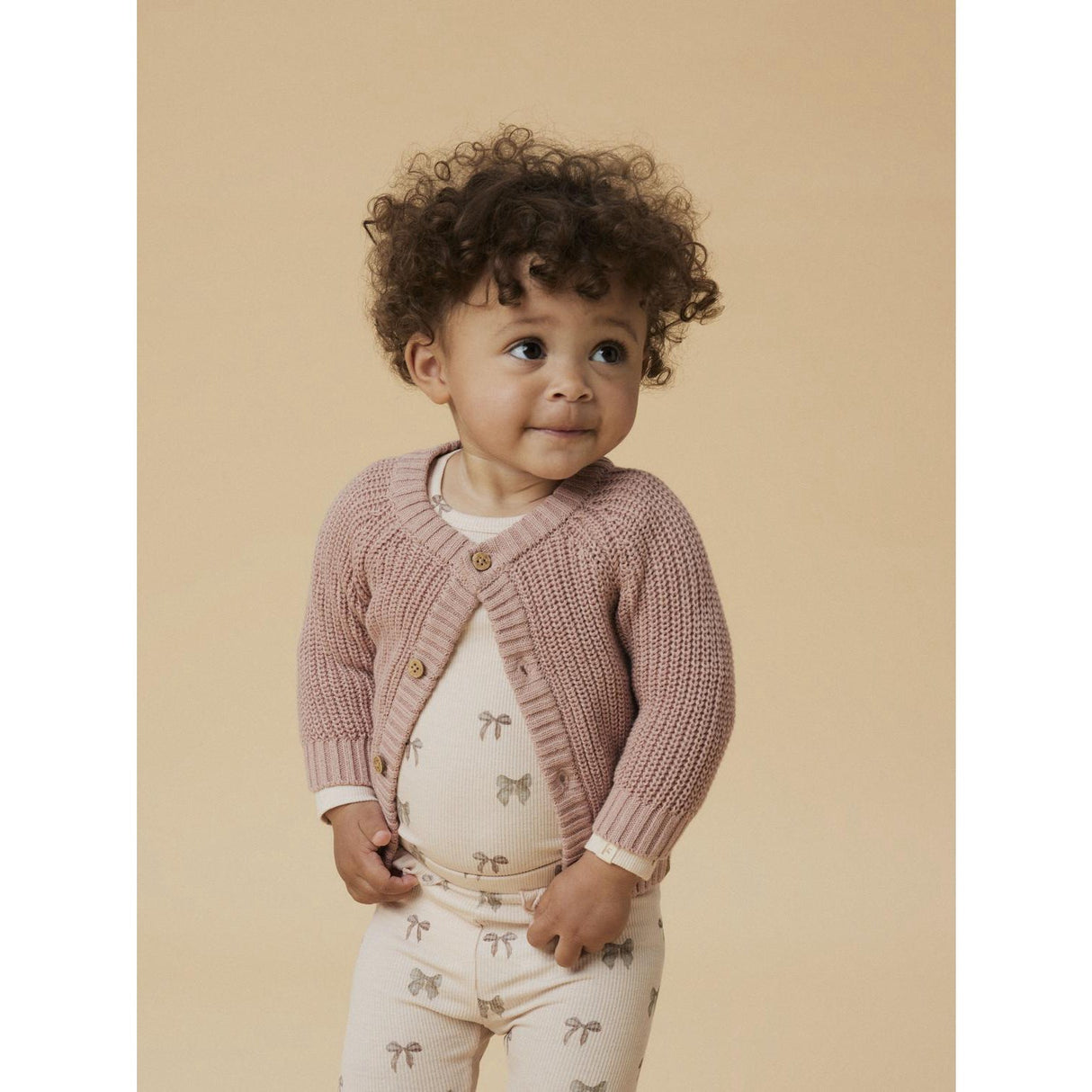 Lil'Atelier Misty Rose Nbnemlen Ls Strikk Card Lil Noos