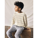 Lil'Atelier Turtledove Nmmemlen Ls Strikk Stripes Lil
