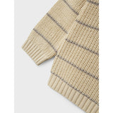 Lil'Atelier Turtledove Nmmemlen Ls Strikk Stripes Lil