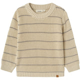 Lil'Atelier Turtledove Nmmemlen Ls Strikk Stripes Lil