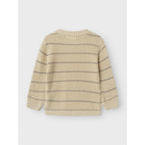 Lil'Atelier Turtledove Nmmemlen Ls Strikk Stripes Lil