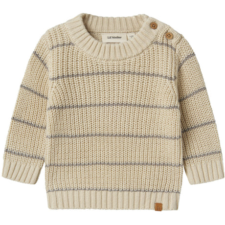 Lil'Atelier Turtledove Nbmemlen Ls Strikk Stripe Lil