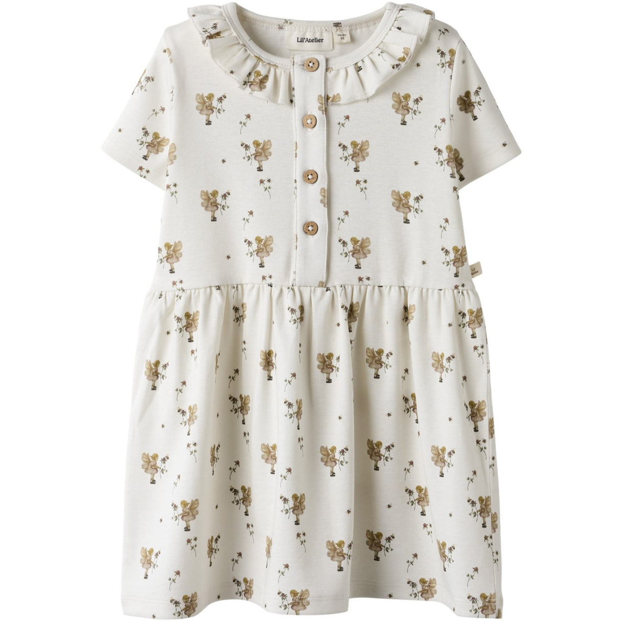 Lil'Atelier Coconut Milk Nmflayo Loa Ss Kjole Lil