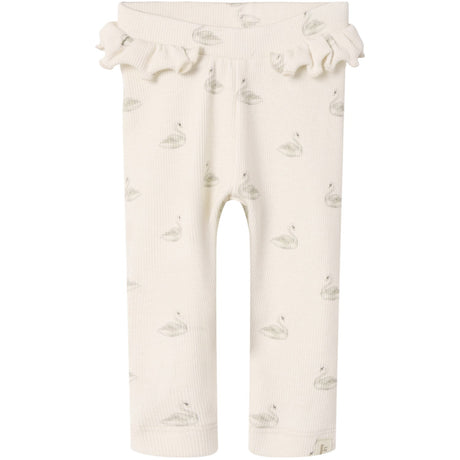 Lil'Atelier Pastel Parchment Swan Nbfgavo Efi Slim Legging Lil Noos