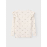 Lil'Atelier Pastel Parchment Swan Nmfgavo Eko Ls Slim Topp Lil Noos