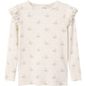 Lil'Atelier Pastel Parchment Swan Nmfgavo Eko Ls Slim Topp Lil Noos