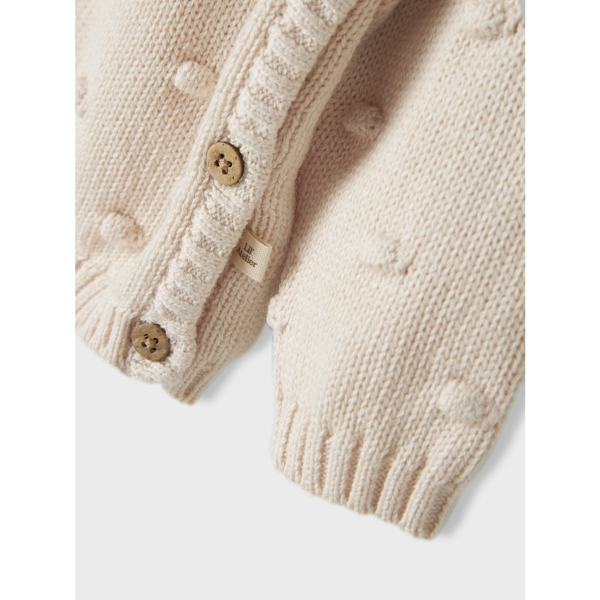 Lil'Atelier Pastel Parchment Nbfgable Ls Omslags Strikk Lil