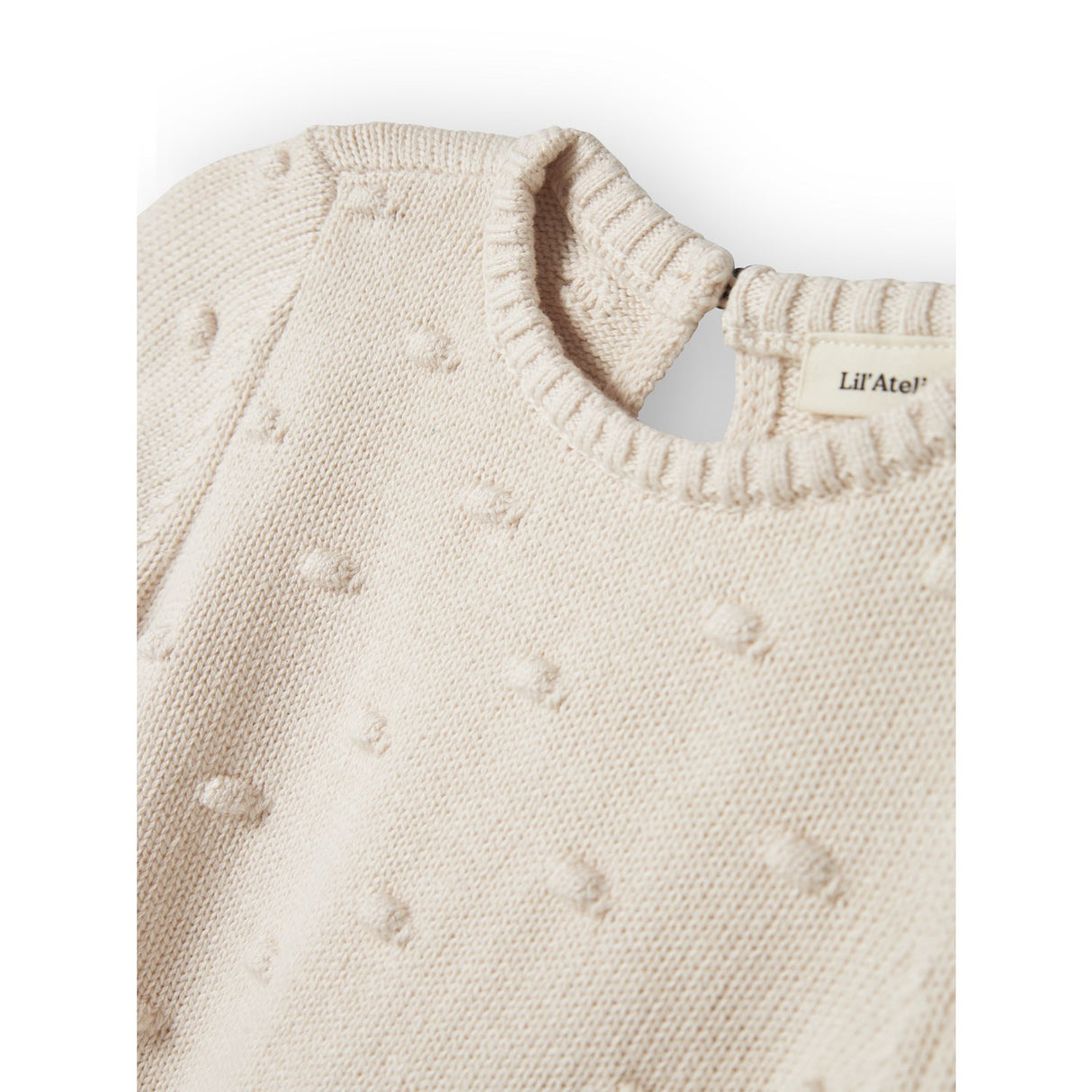 Lil'Atelier Pastel Parchment Nmngable Ls Loose Strikk Lil