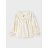 Lil'Atelier Pastel Parchment Nmfnethe Ls Loose Skjorte Lil