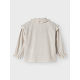 Lil'Atelier Pastel Parchment Nmfolena Ls Loose Skjorte Lil