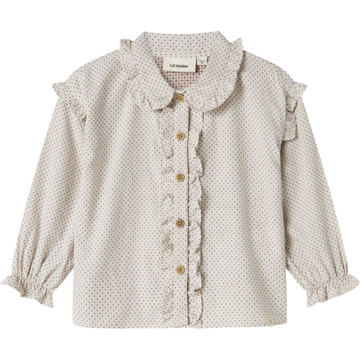 Lil'Atelier Pastel Parchment Nmfolena Ls Loose Skjorte Lil
