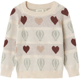 Lil'Atelier Pastel Parchment Nmflamai Kis Ls Strikk Lil