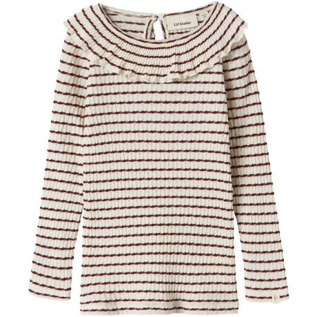 Lil'Atelier Hot Chocolate Nmfosophia Ls Slim Topp Lil