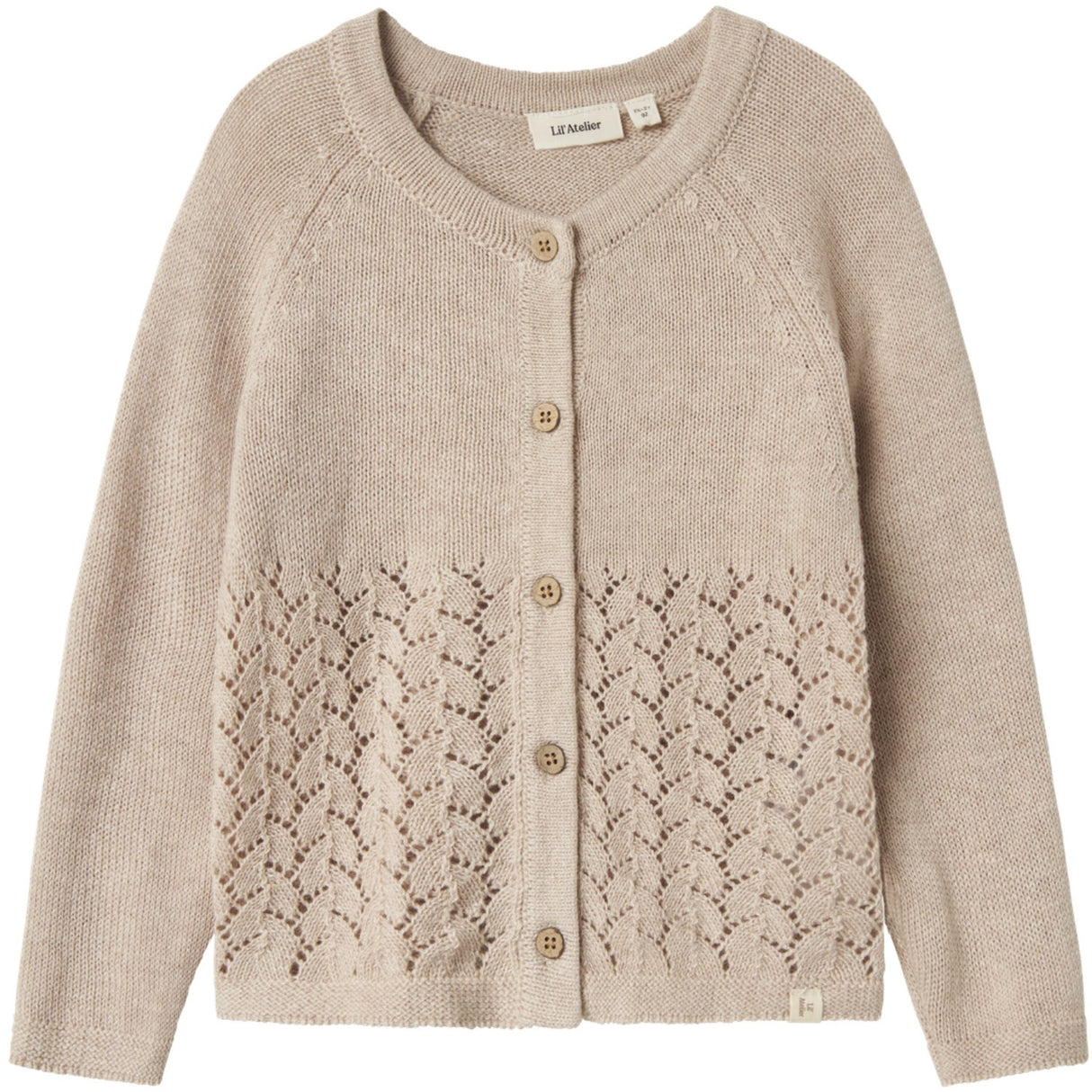 Lil'Atelier Pastel Parchment Melange Nmfolga Ls Strikk Card Lil