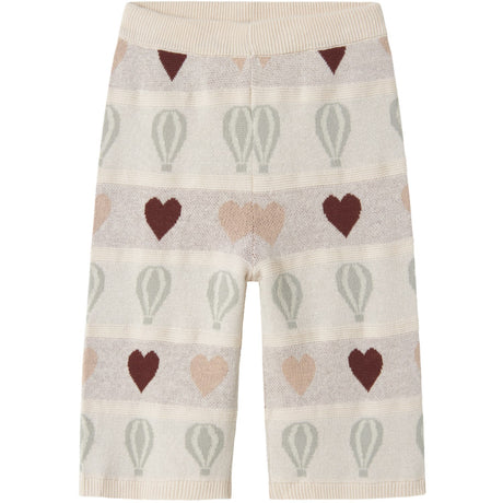 Lil'Atelier Pastel Parchment Nmflamai Wide Strikk Ancle Pant Lil