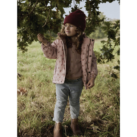 Lil'Atelier Misty Rose Cherry Nmflasnow10 Jkt Fo Aop1 Lil
