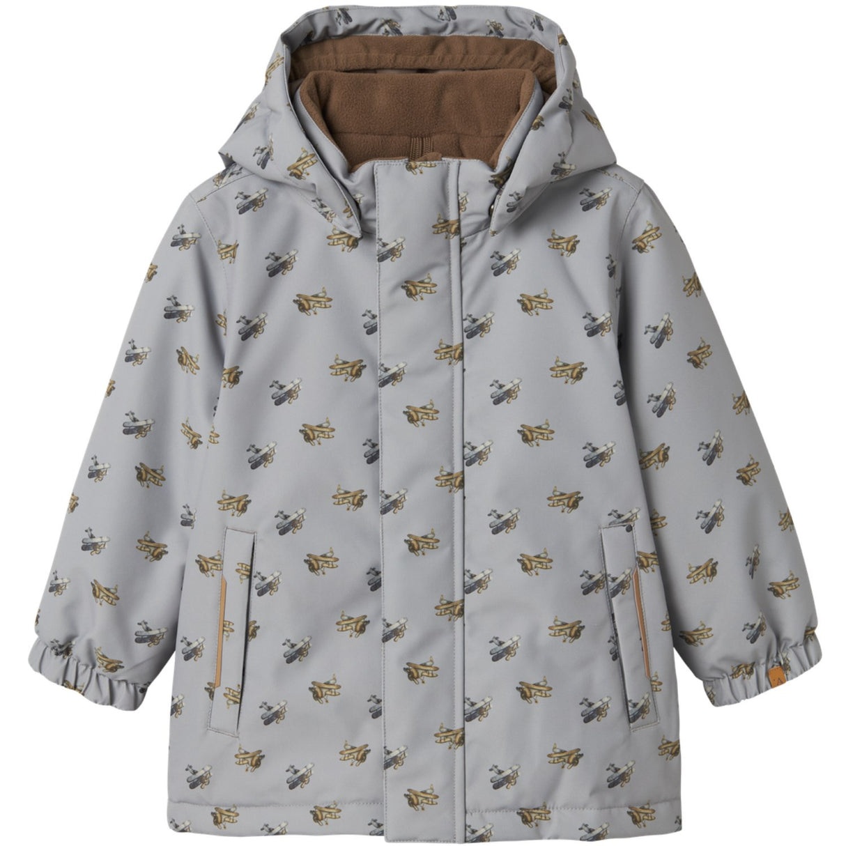 Lil'Atelier Ultimate Grey Airplanes Nmmlasnow10 Jkt Fo Aop1 Lil