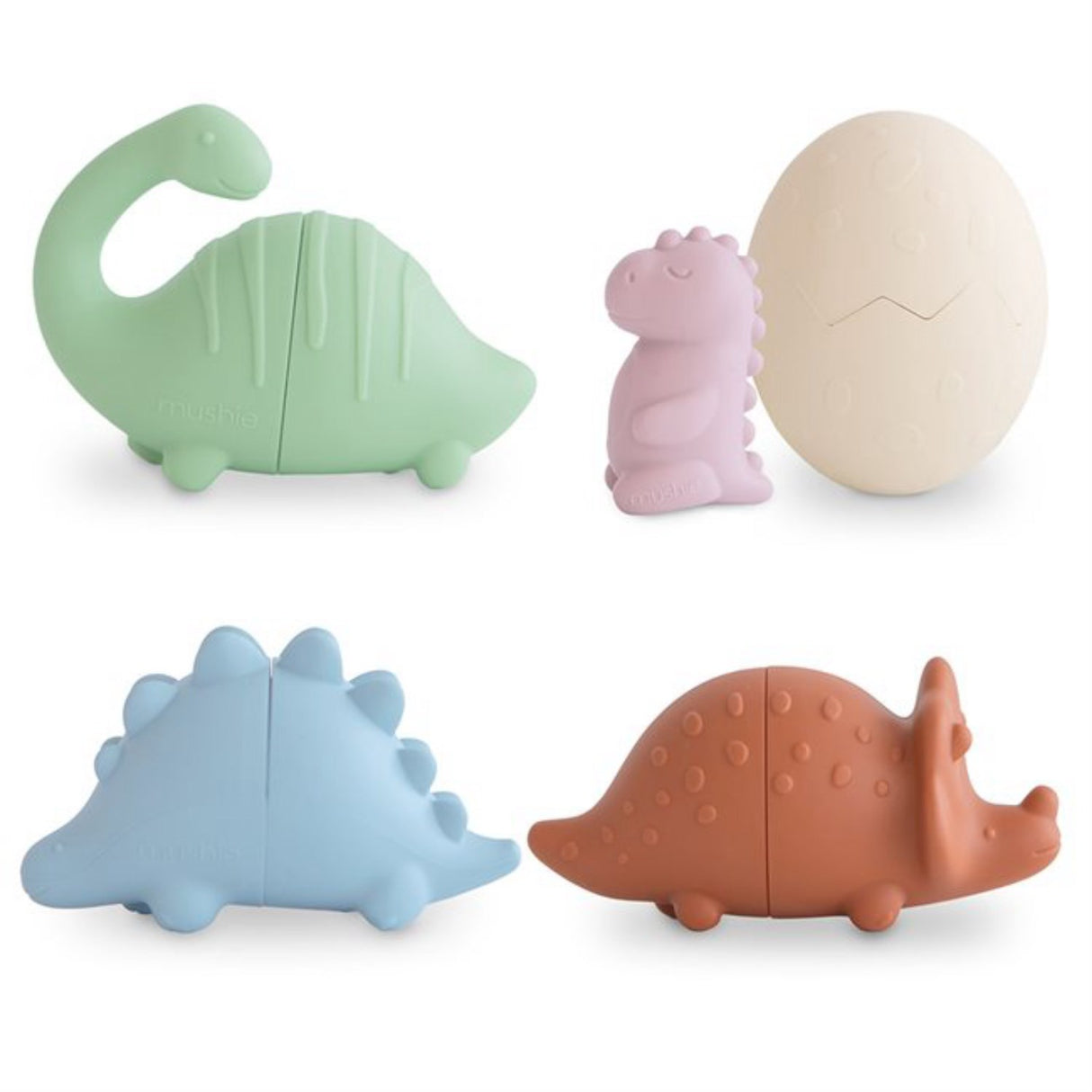 Mushie Dino Mold Free Bath Play Sett 5-Pack
