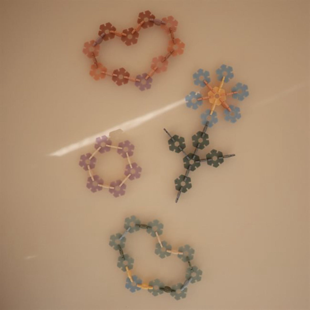 Mushie Multi HEX Connect Building Leketøy Sett