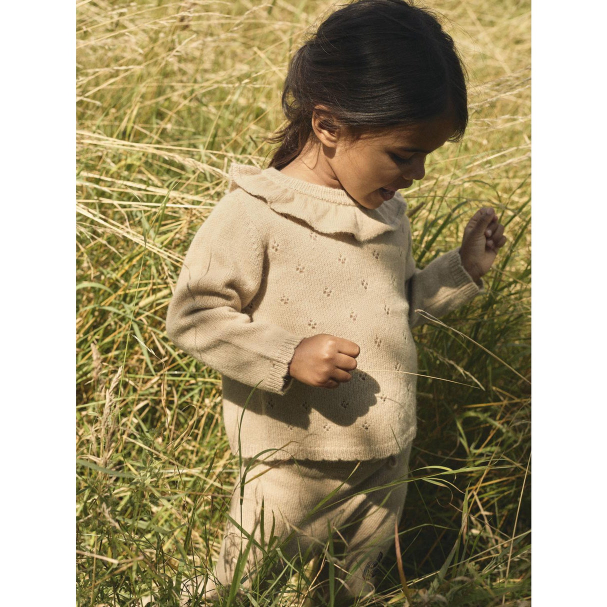 Lil'Atelier Safari Melange Nmfnalio Ls Strikk Lil