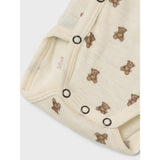 Lil'Atelier Turtledove Melange Nbnnalu Wo/Mo Ls Slim Omslags Body Lil