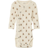 Lil'Atelier Turtledove Melange Nbnnalu Wo/Mo Ls Slim Omslags Body Lil