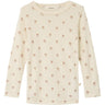Lil'Atelier Turtledove Melange Nmfnalu Wo/Mo Ls Slim Topp Lil