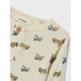 Lil'Atelier Turtledove Melange Nmmnalu Wo/Mo Ls Slim Topp Lil
