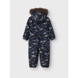 Name It Dark Sapphire Dino Earth Nmmsnow10 Drakt Aop Fo Noos