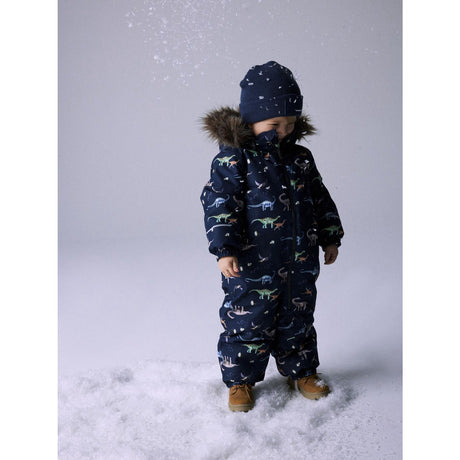 Name It Dark Sapphire Dino Earth Nmmsnow10 Drakt Aop Fo Noos