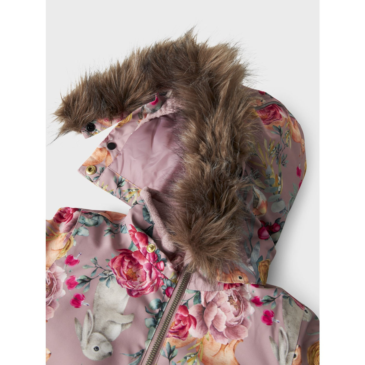 Name It Woodrose Flower Rabbit Nmfsnow10 Drakt Aop Fo Noos