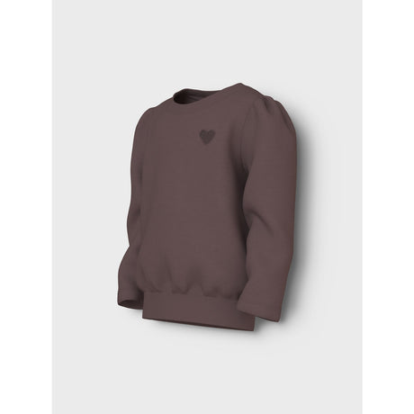 Name It Peppercorn Heart Embroidery Nmfvima Ls Nreg Sweat Bru