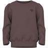 Name It Peppercorn Heart Embroidery Nmfvima Ls Nreg Sweat Bru