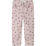 Name It Burnished Lilac Heart Nmfrose Straight Aop Twill Bukser 7218-Yf