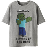 Name It Grey Melange Nkmsumba Minecraft Ss Nreg Topp Box Bfu