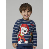 Name It Insignia Blue Nmmsofus Paw Ls Nreg Topp Box Cplg